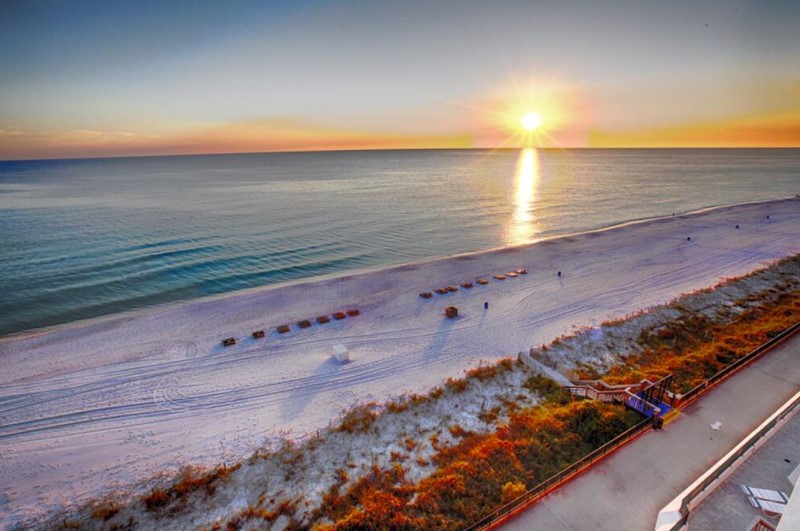 Gulf Shoreline View from Aquavista Resort Balcony