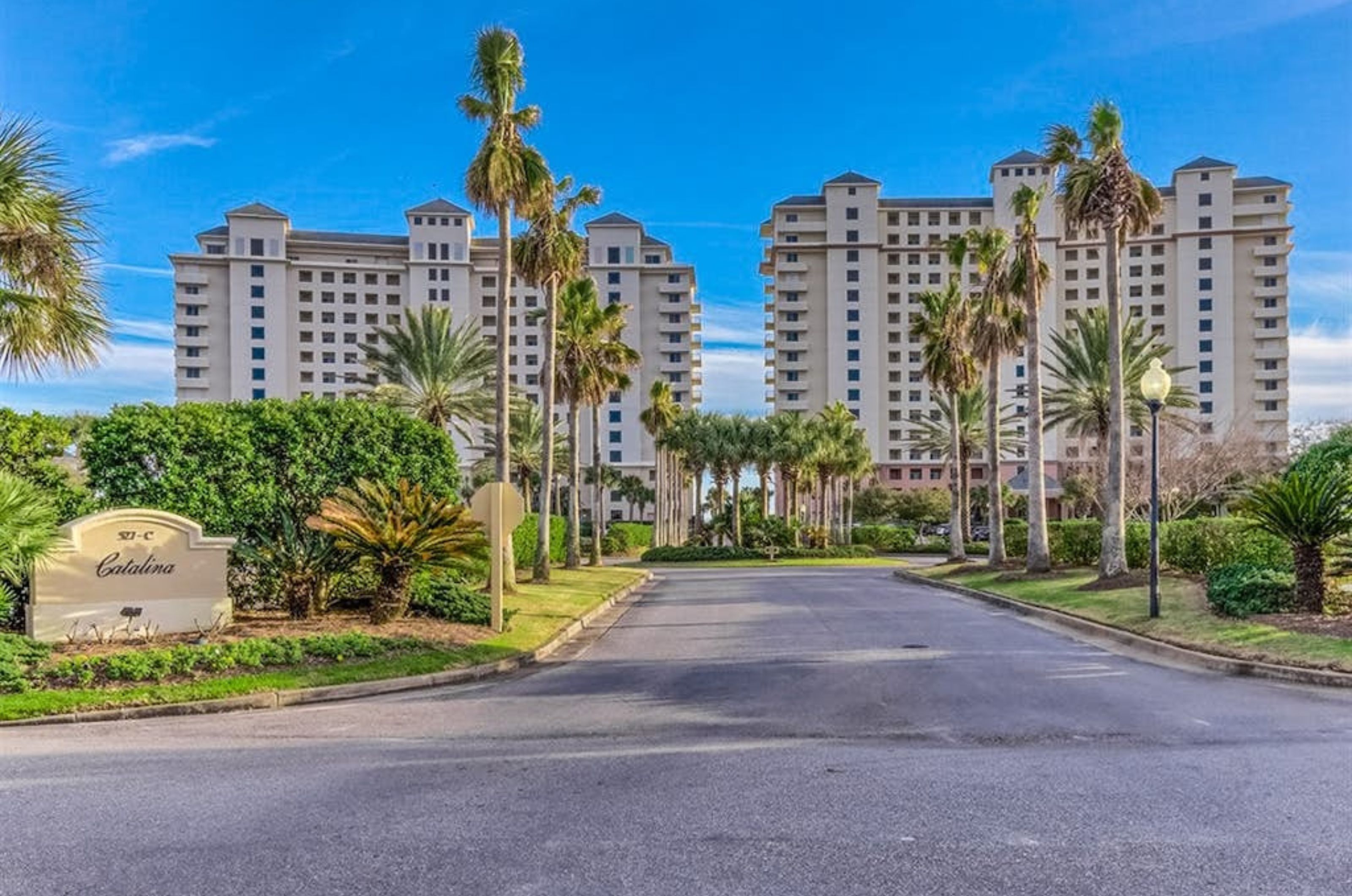 Street view of the road leading to Beach Club