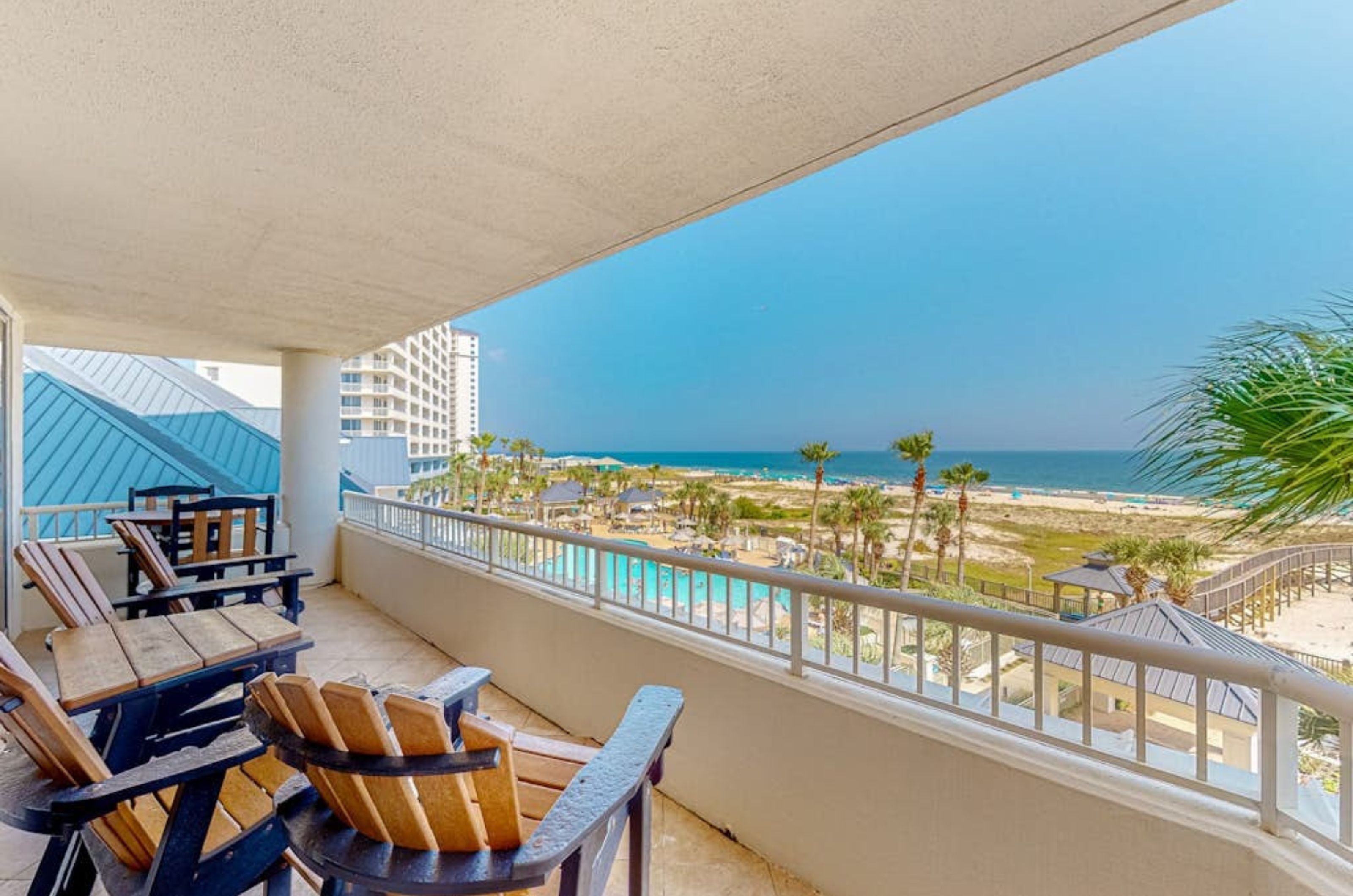 View of the Gulf of Mexico from a private balcony 