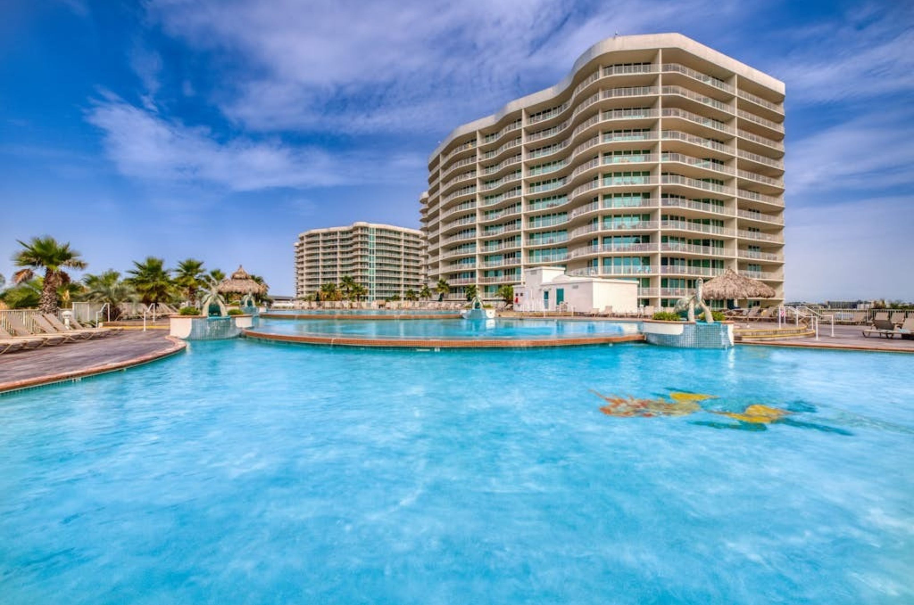 One of the spacious outdoor pools at Caribe Resort in Orange Beach Alabama 