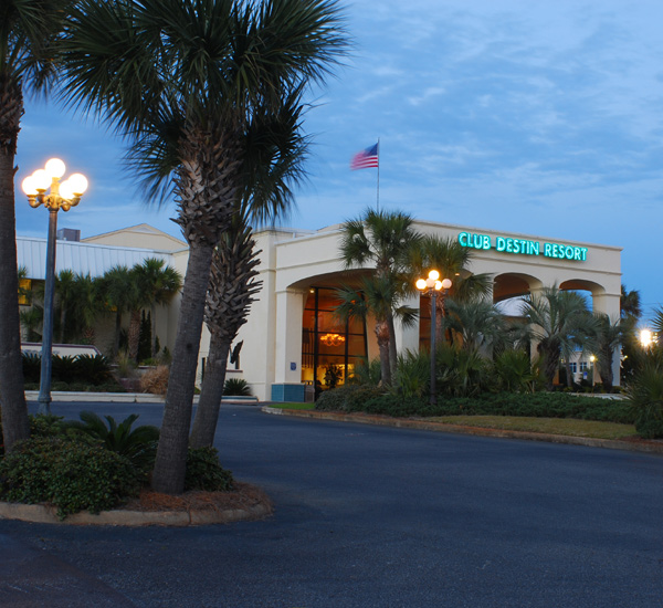 The entrance at Club Destin Resort in Destin Florida