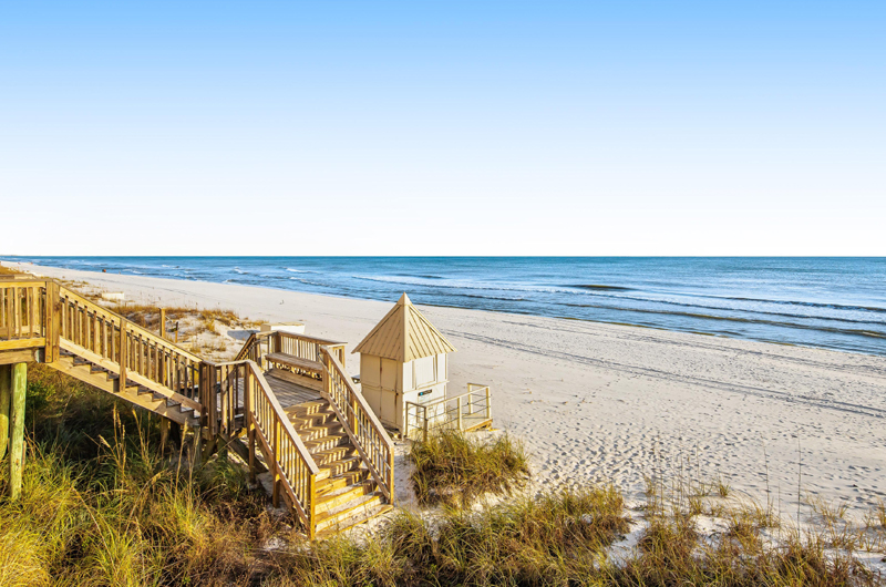 Beach in front of Beach House Condos