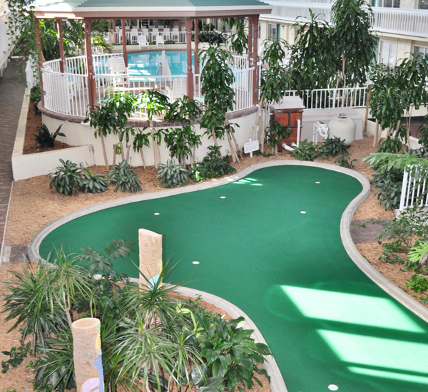 The putting green at Club Destin Resort in Destin Florida.