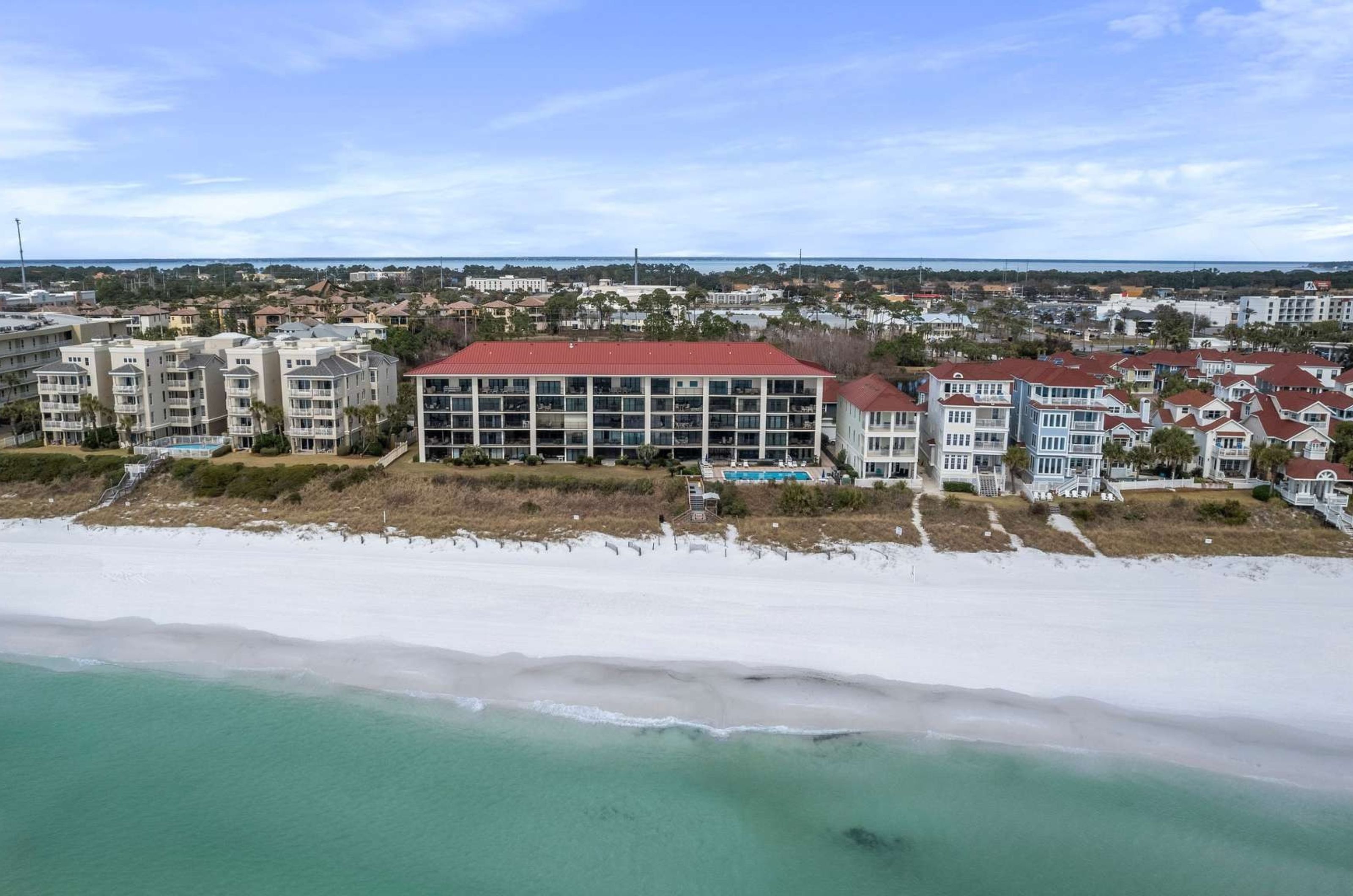 View from the Gulf of Huntington by the Sea in Destin Florida 