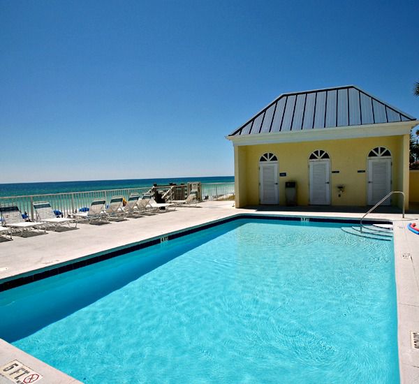 Gulfside pool at the  Leeward Key Condominiums  in Destin Florida