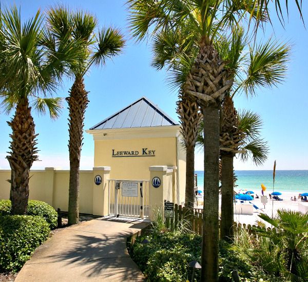 Pavilion leading to the beach at the Leeward Key Condominiums  in Destin Florida