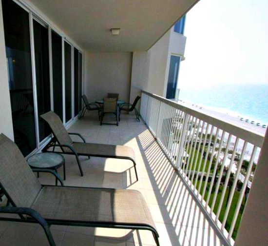 Relax on the balcony and watch the waves roll in at Silver Beach Towers Resort in Destin Florida