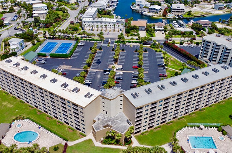 The Islander East and West Aerial Views in Destin