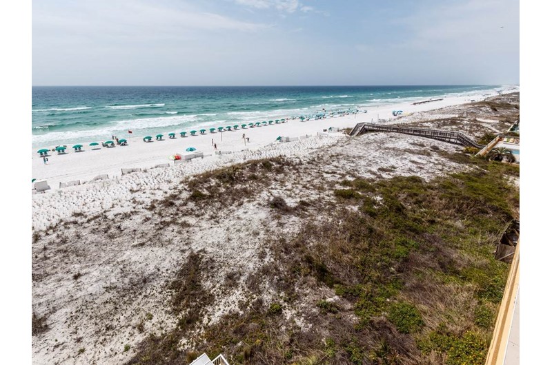 View of the grounds and Gulf from Gulf Dunes in Fort Walton Beach FL