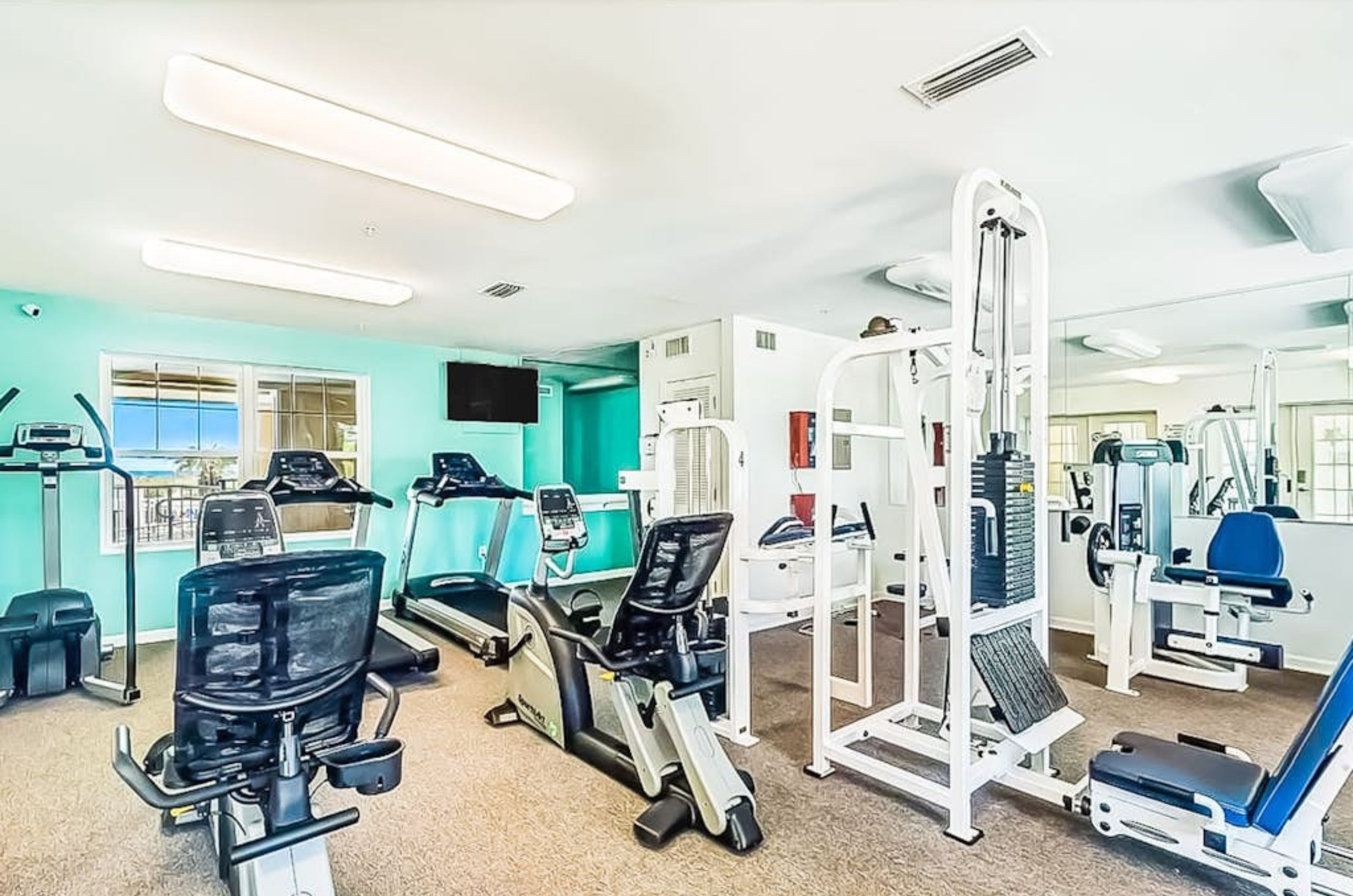 The on-site gym at Grand Caribbean in Orange Beach Alabama 