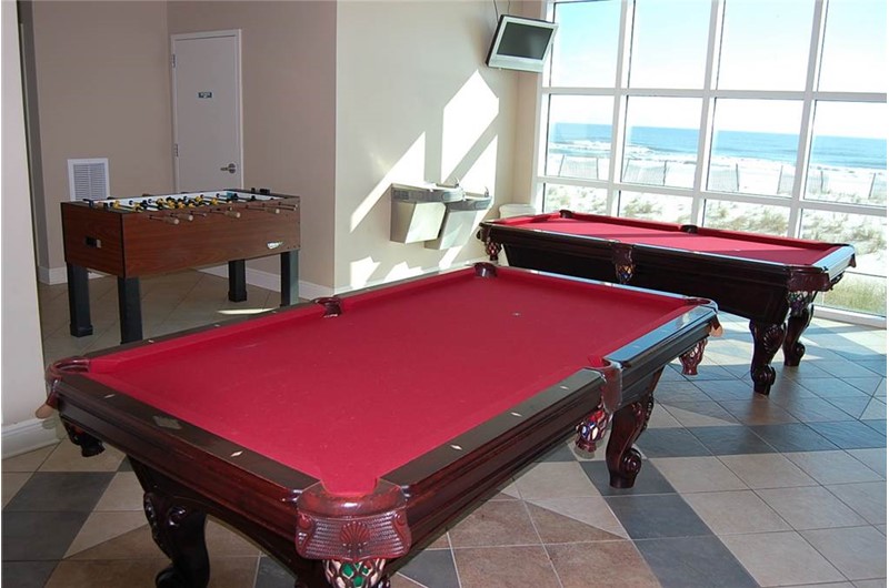 Fun game room at Crystal Shores West Condos in Gulf Shores AL