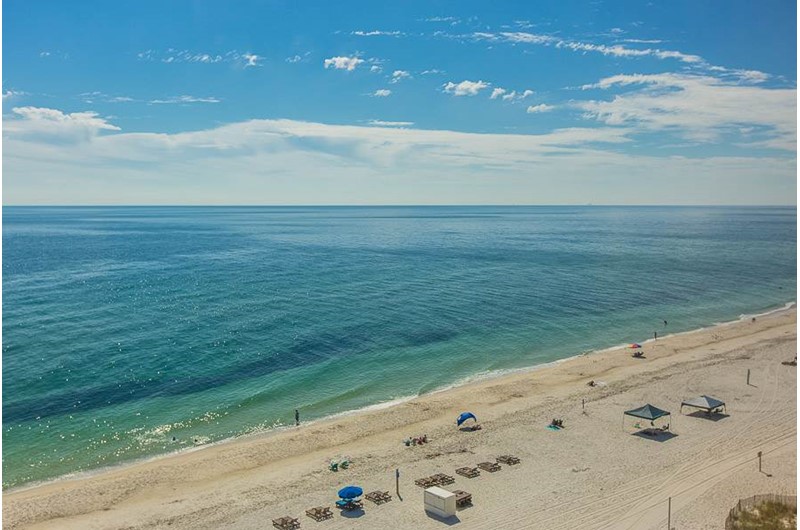Have a view of the beach and Gulf at Edgewater West in Gulf Shores Alabama