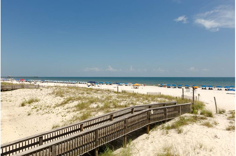 Easy access to the beach with the walk over at Island Shores in Gulf Shores Alabama