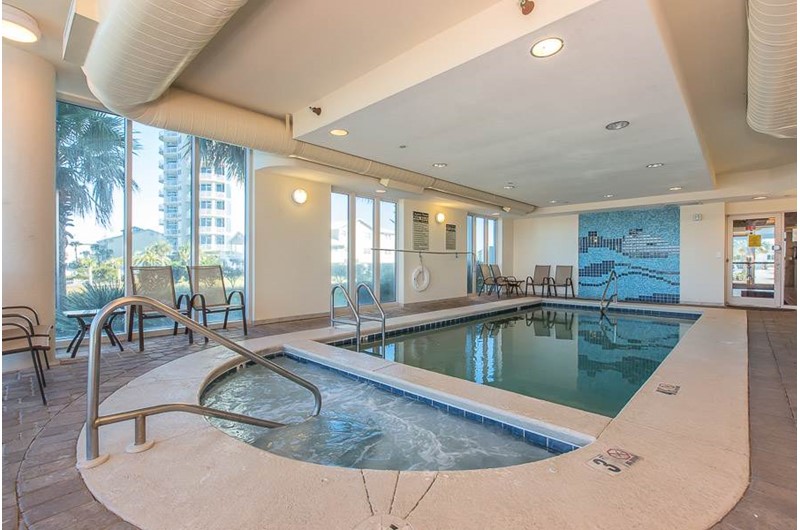 Nice indoor pool at Lagoon Tower in Gulf Shores Alabama