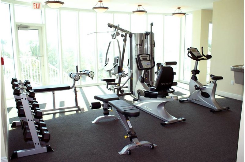 Workout room at Mustique in Gulf Shores Alabama