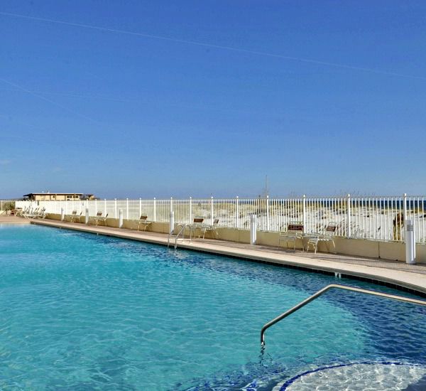 Relax by the beach front pool at San Carlos Gulf Shores Alabama