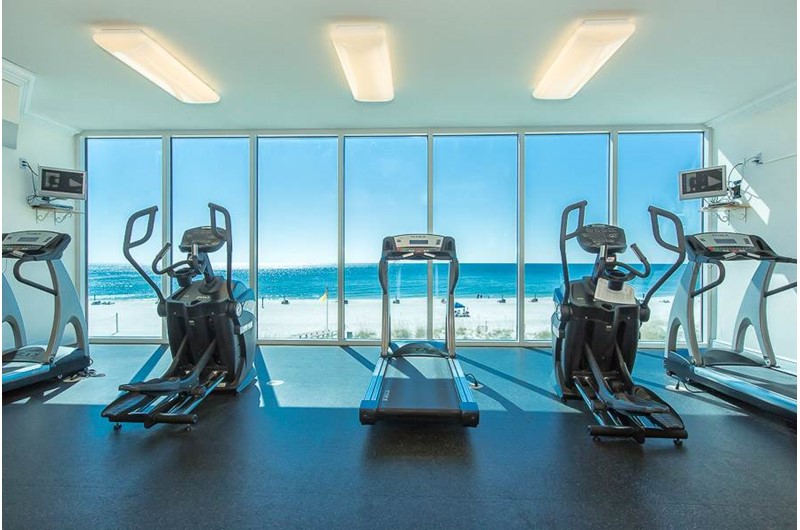 Gym with a view at San Carlos in Gulf Shores Alabama