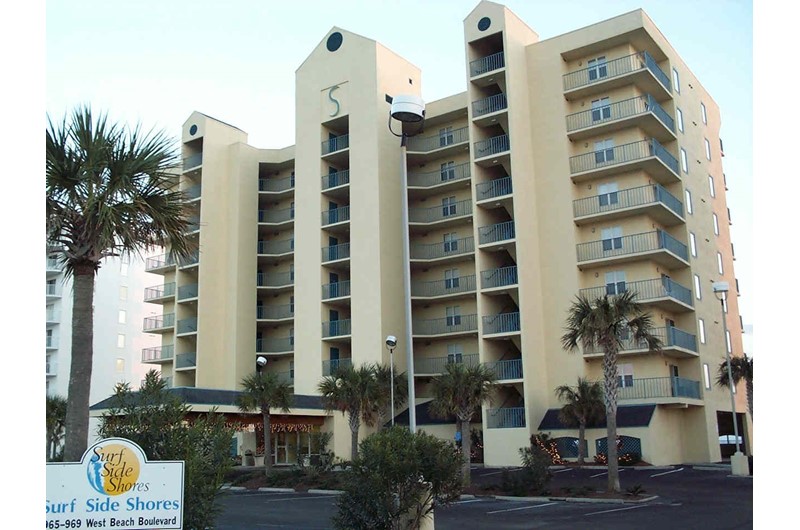 Exterior view from the street at Surfside Shores Gulf Shores