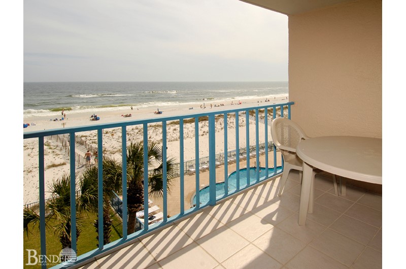 Panoramic view from one of the private balconies at Surfside Shores Gulf Shores