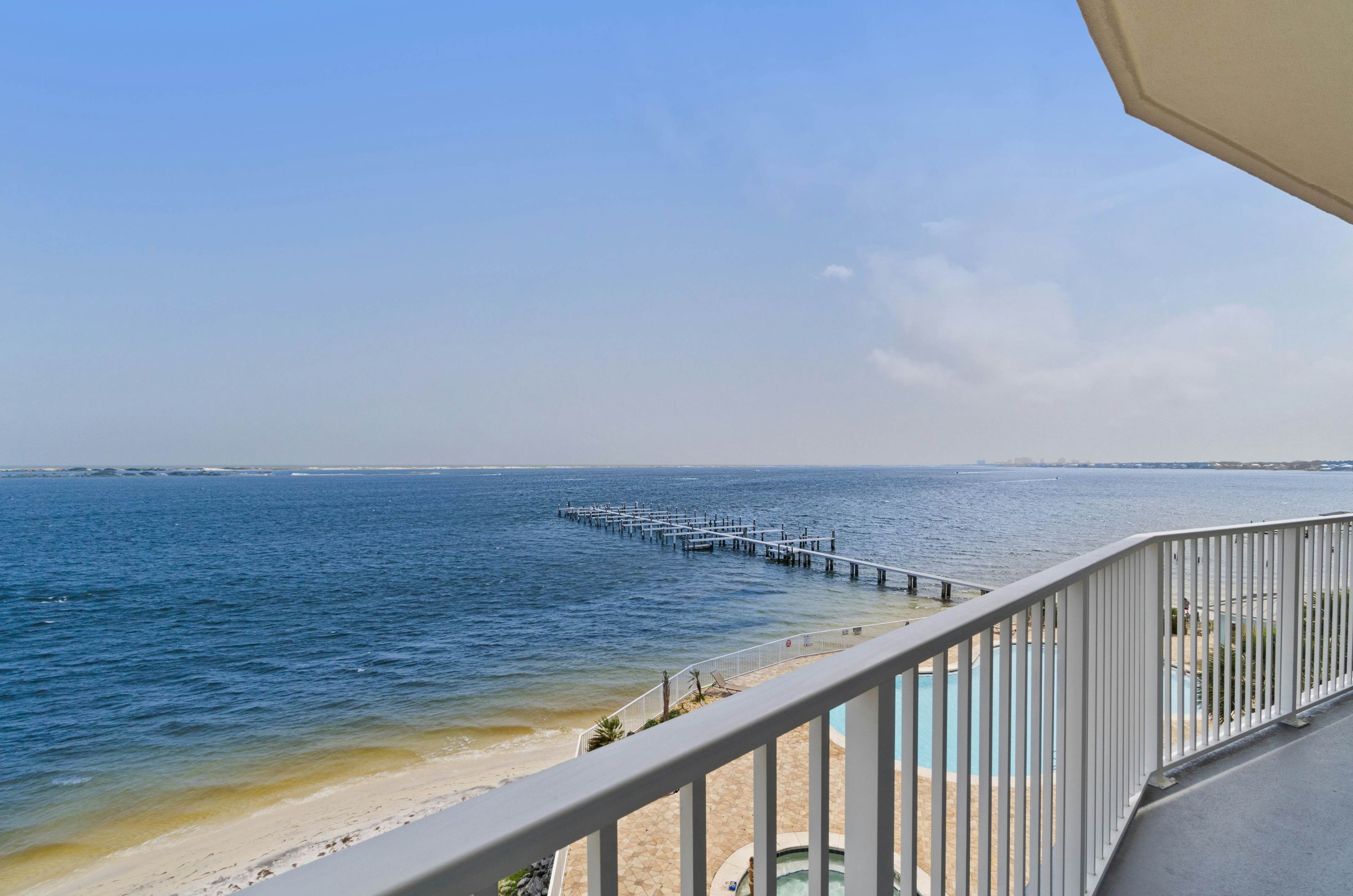 View of the Big Lagoon from a private balcony	