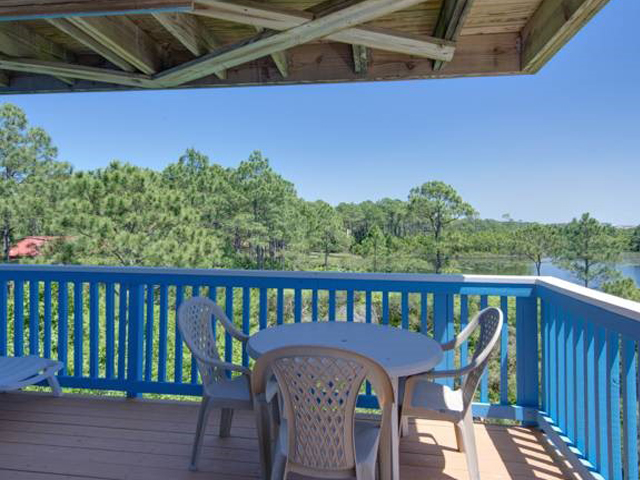 Tropical view from your balcony at Beachfront II in Seagrove Beach Florida