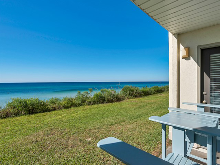 Lovely view of the grounds and Gulf at Beachside Condominiums in Seagrove Beach Florida