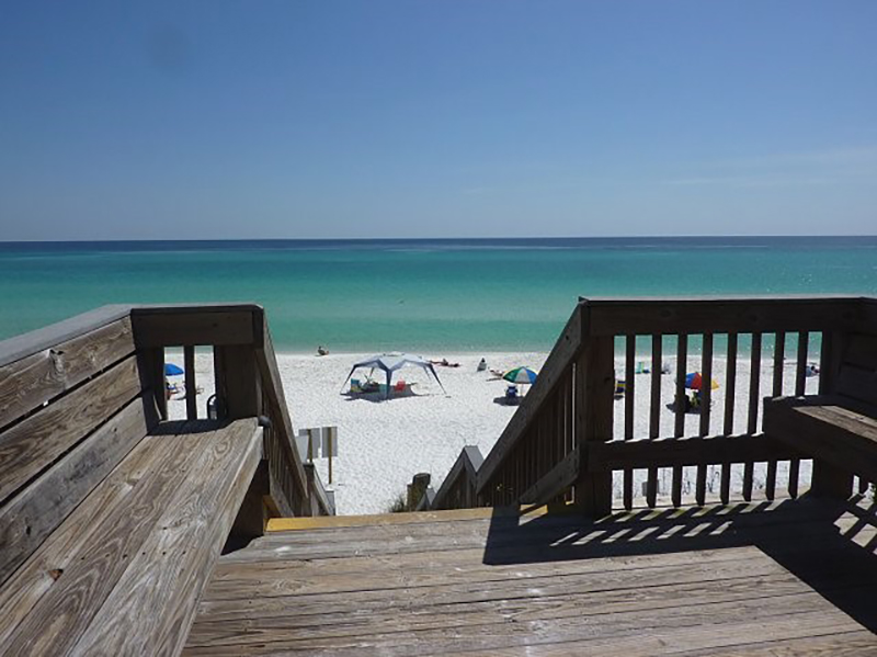 Easy access to the sand and water at Beachside Condominiums in Seagrove Beach Florida