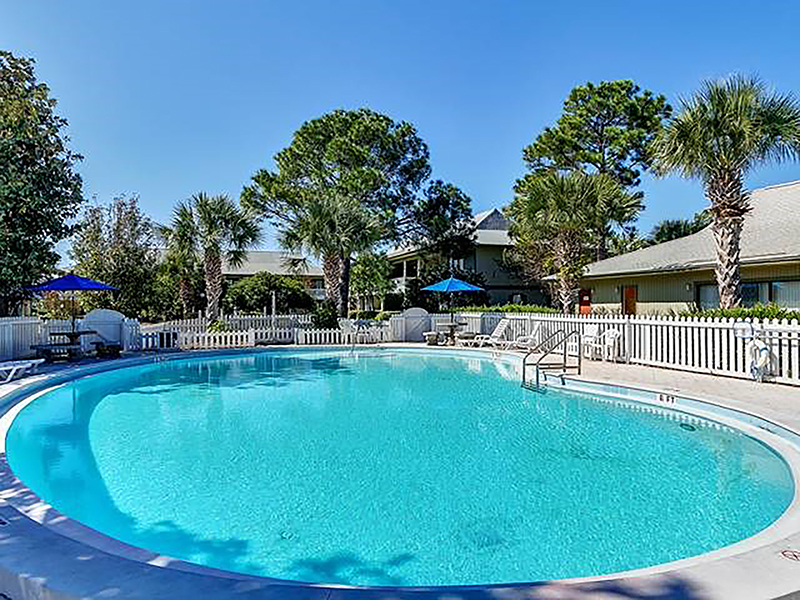 Lounge around the large pool at Beachwood Villas in Seagrove Beach FL