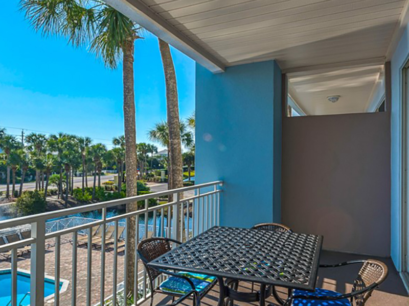 Balcony view at Gulf Place Cabanas in Santa Rosa Beach FL