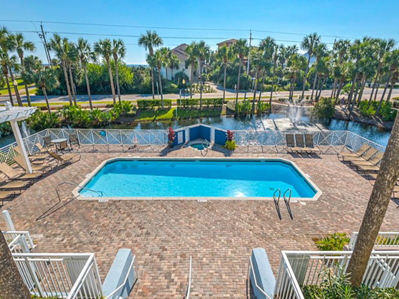 Pool and grounds at Gulf Place Cabanas in Santa Rosa Beach FL