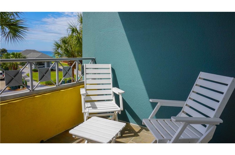 Relax on the balcony at Inn at Gulf Place  in Highway 30-A Florida