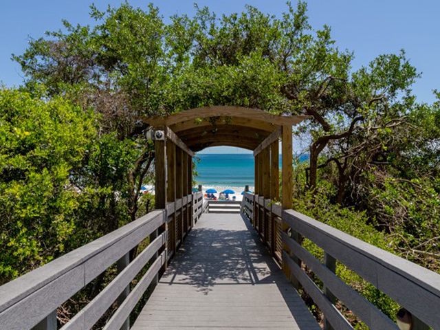 Take a gorgeous walk to the beach from One Seagrove Place Highway 30a Florida