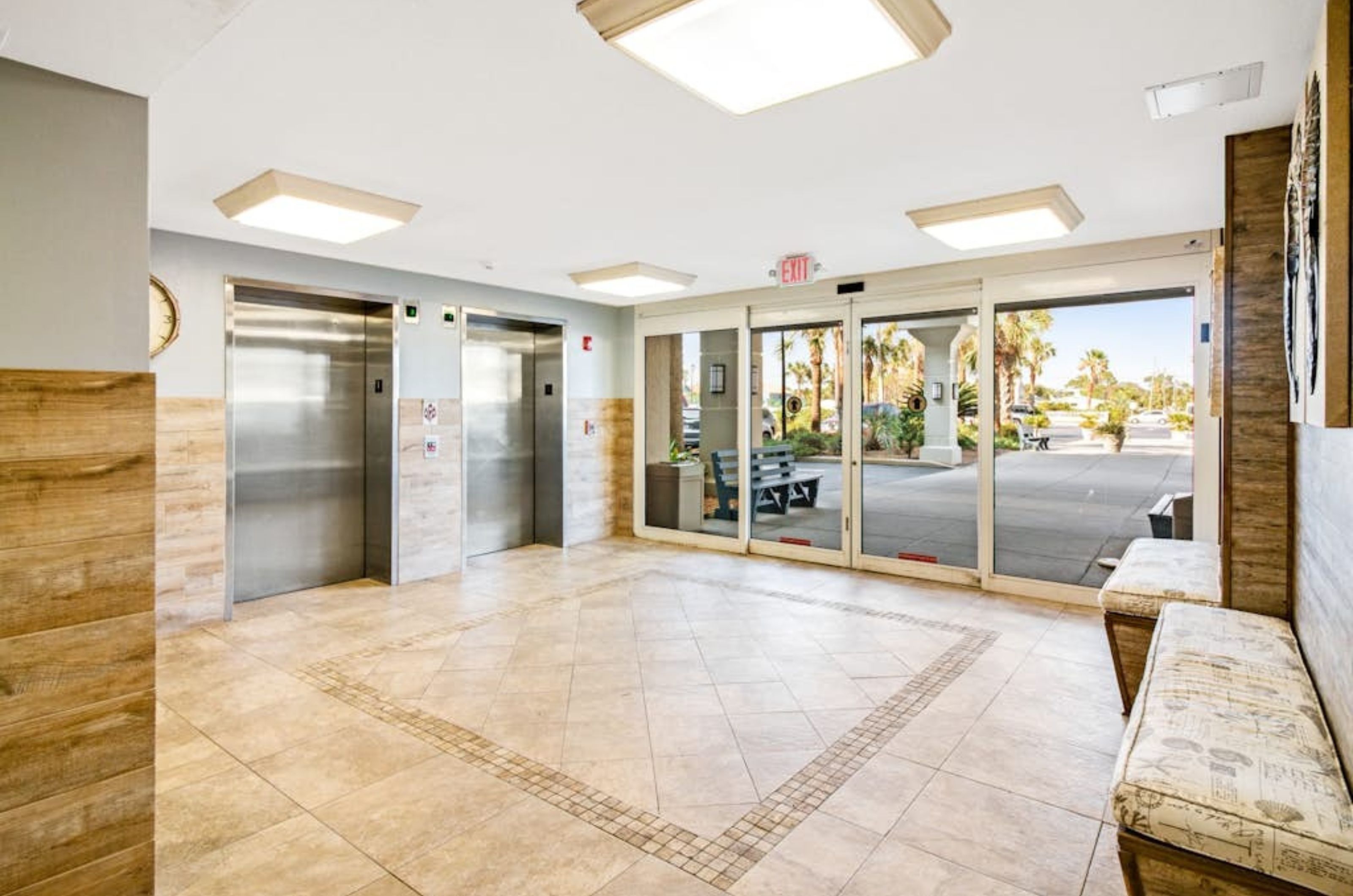 The lobby at Island Echos Condominiums in Fort Walton Beach Florida 