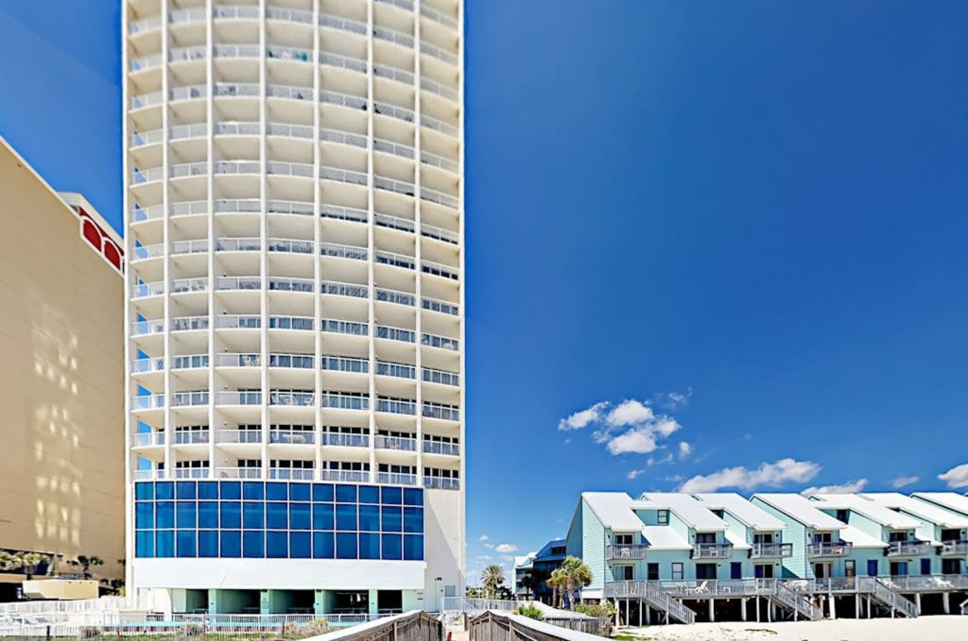 View of Island Tower from the beach in Gulf Shores Alabama 