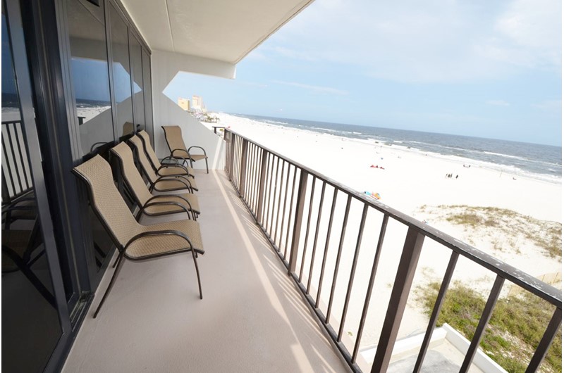 Roomy balconies at Island Winds East in Gulf Shores AL