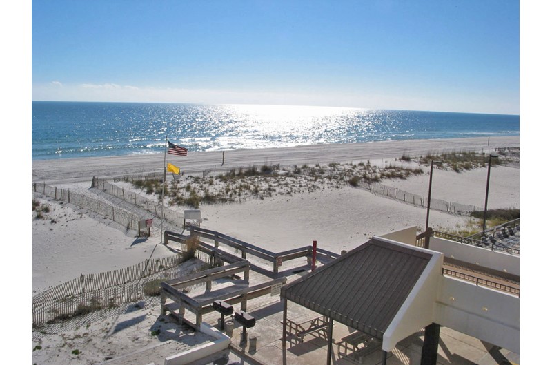 An amazing beach view from Island Winds West in Gulf Shores AL