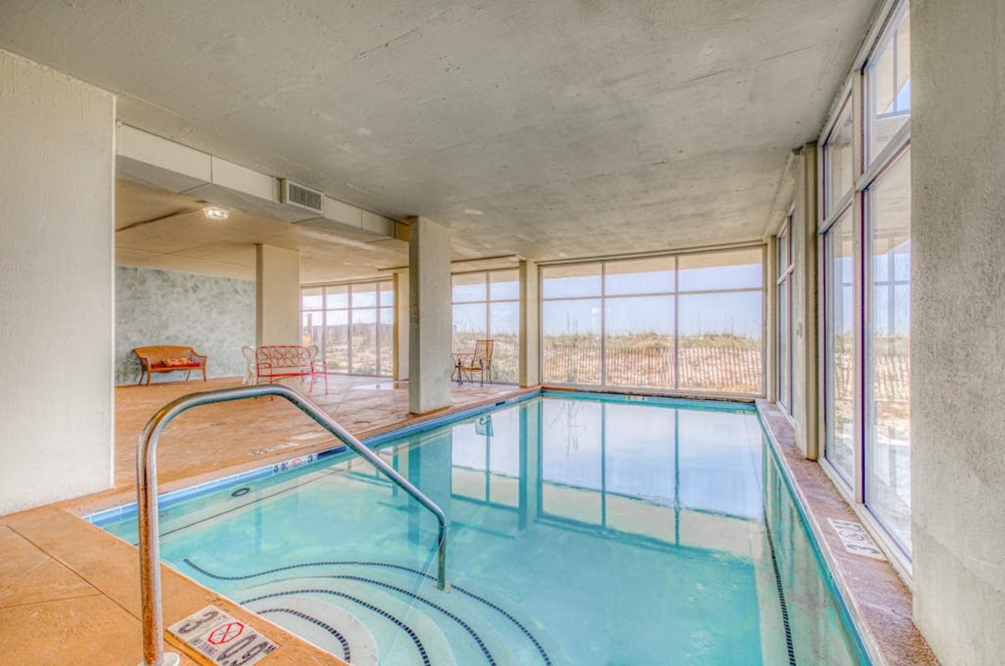 The indoor swimming pool at Lei Lani in Orange Beach Alabama