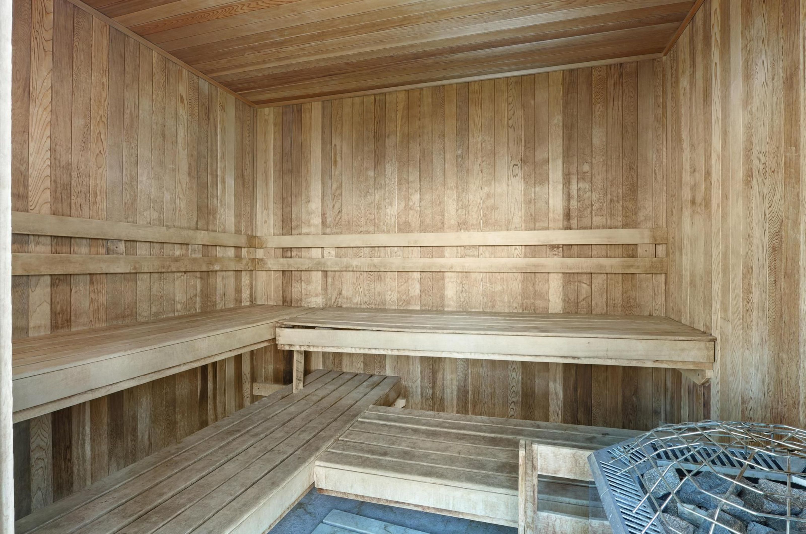 The sauna at Lighthouse Condominiums
