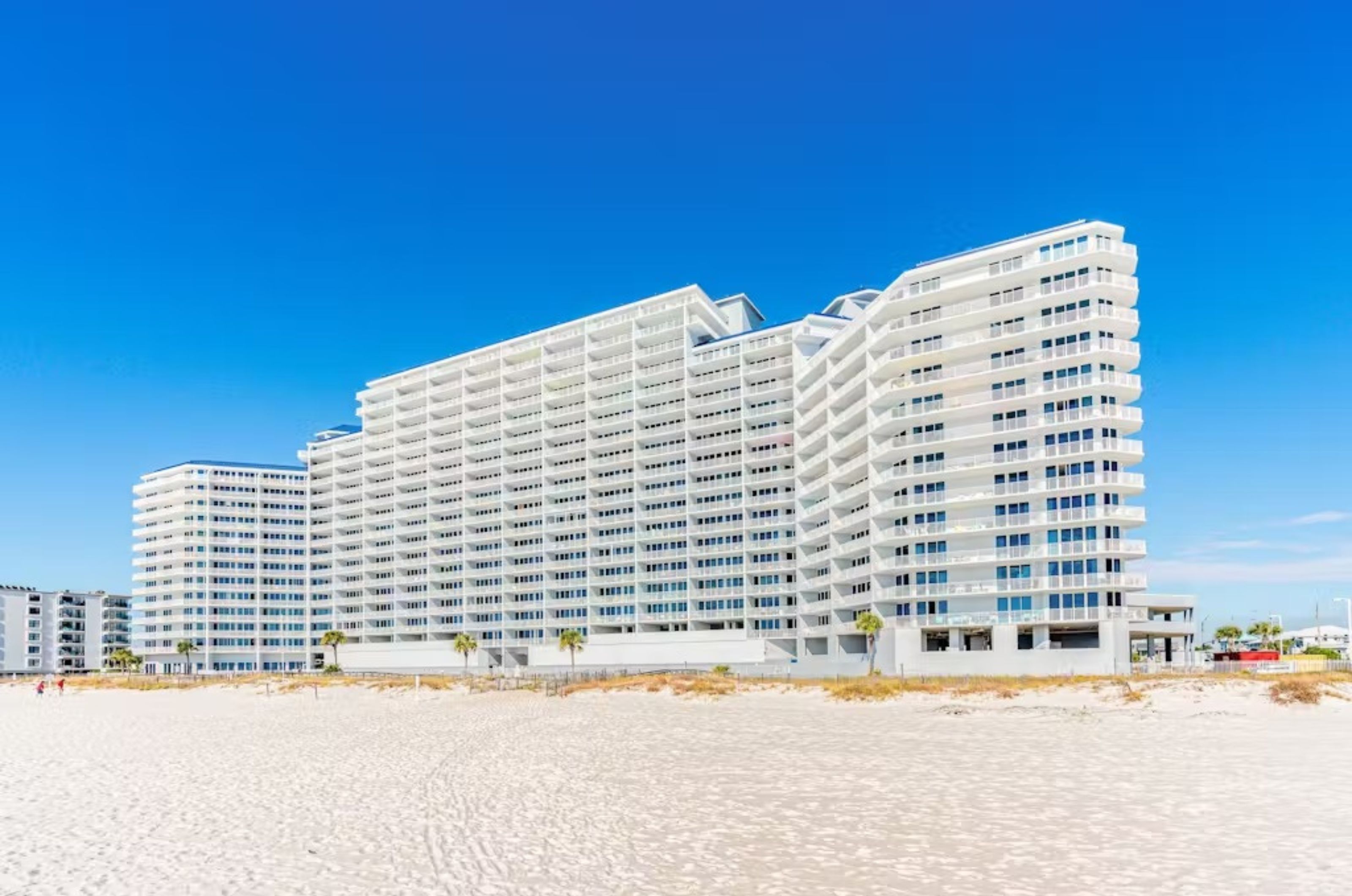 View from the beach of Lighthouse Condominiums