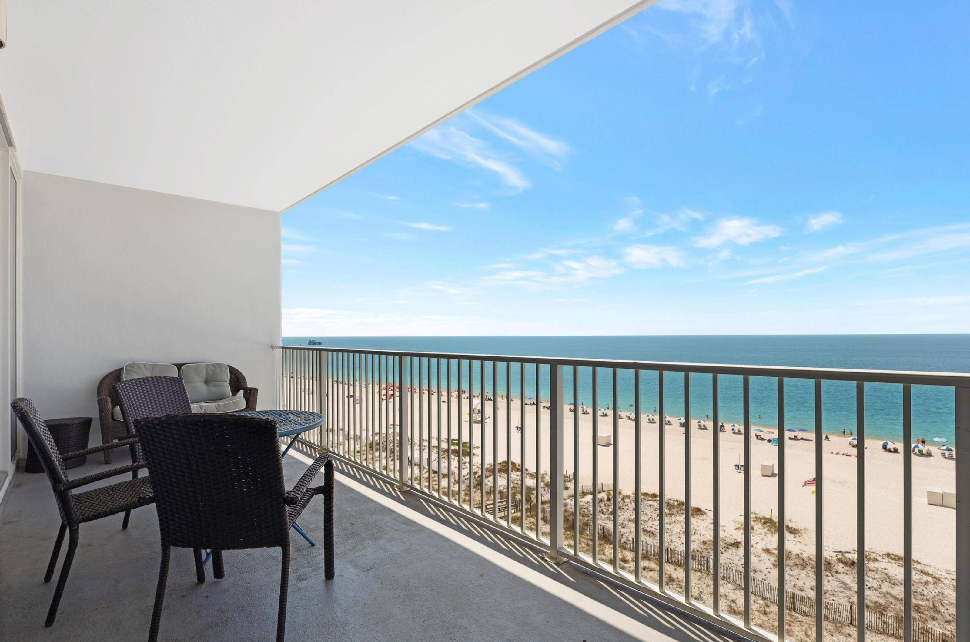 View of the Gulf of Mexico from a private balcony 