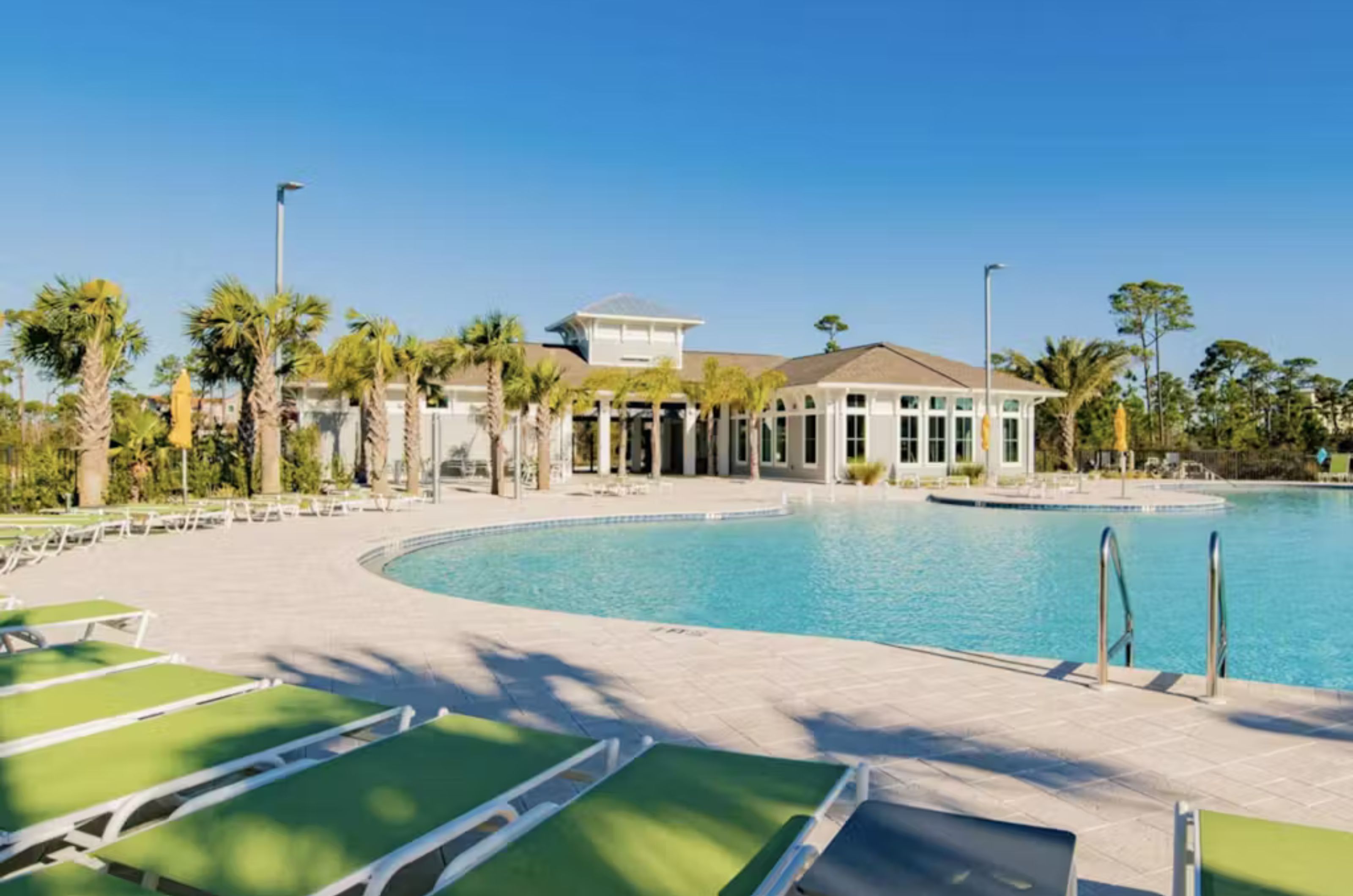 The community pool and fitness center at Lost Key Golf and Beach Club at Perdido Key Florida