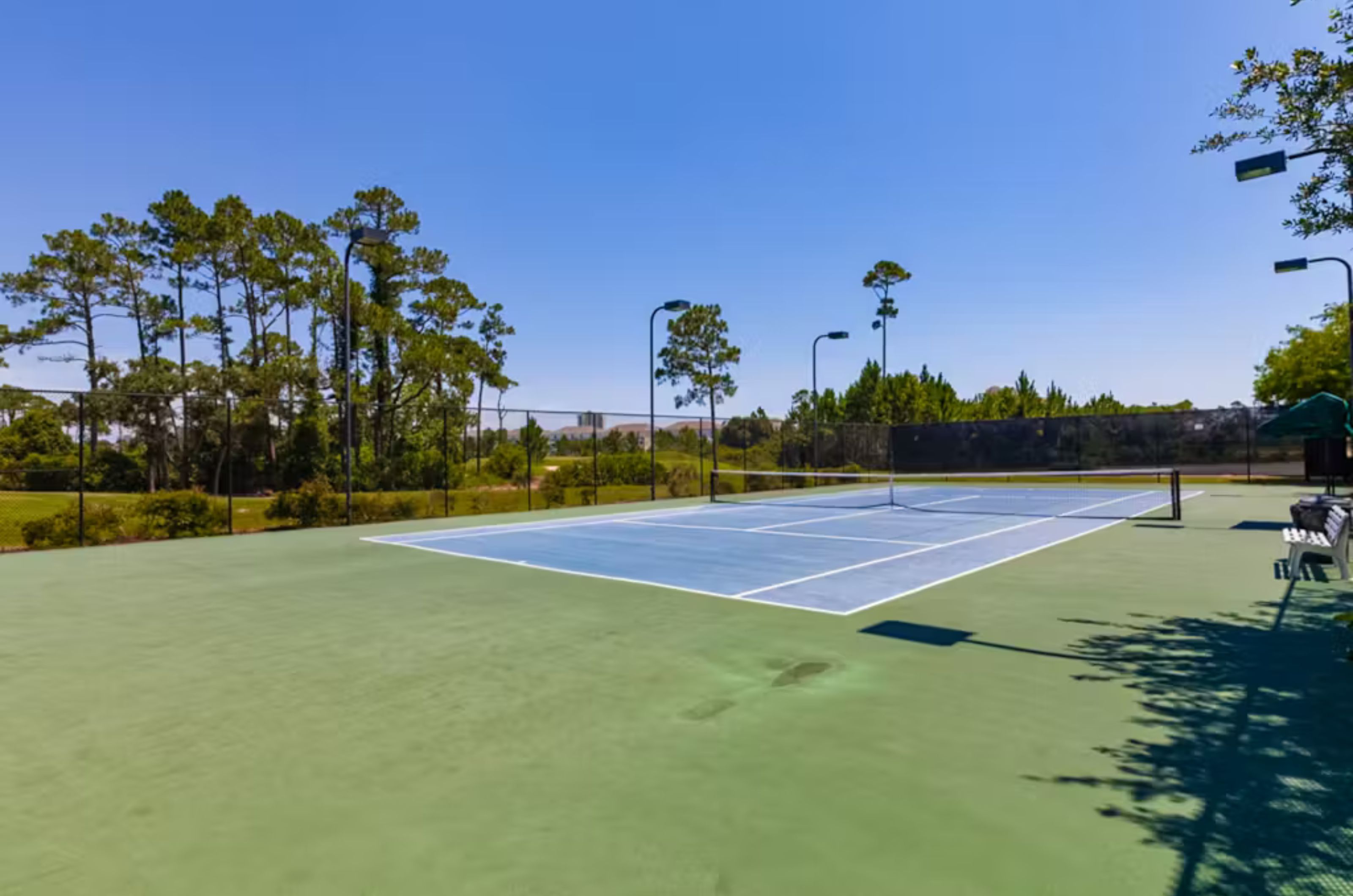 The outdoor tennis courts at Lost Key Golf and Beach Club 