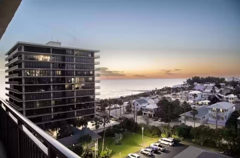 Mansions by the Sea at night in St Pete Florida