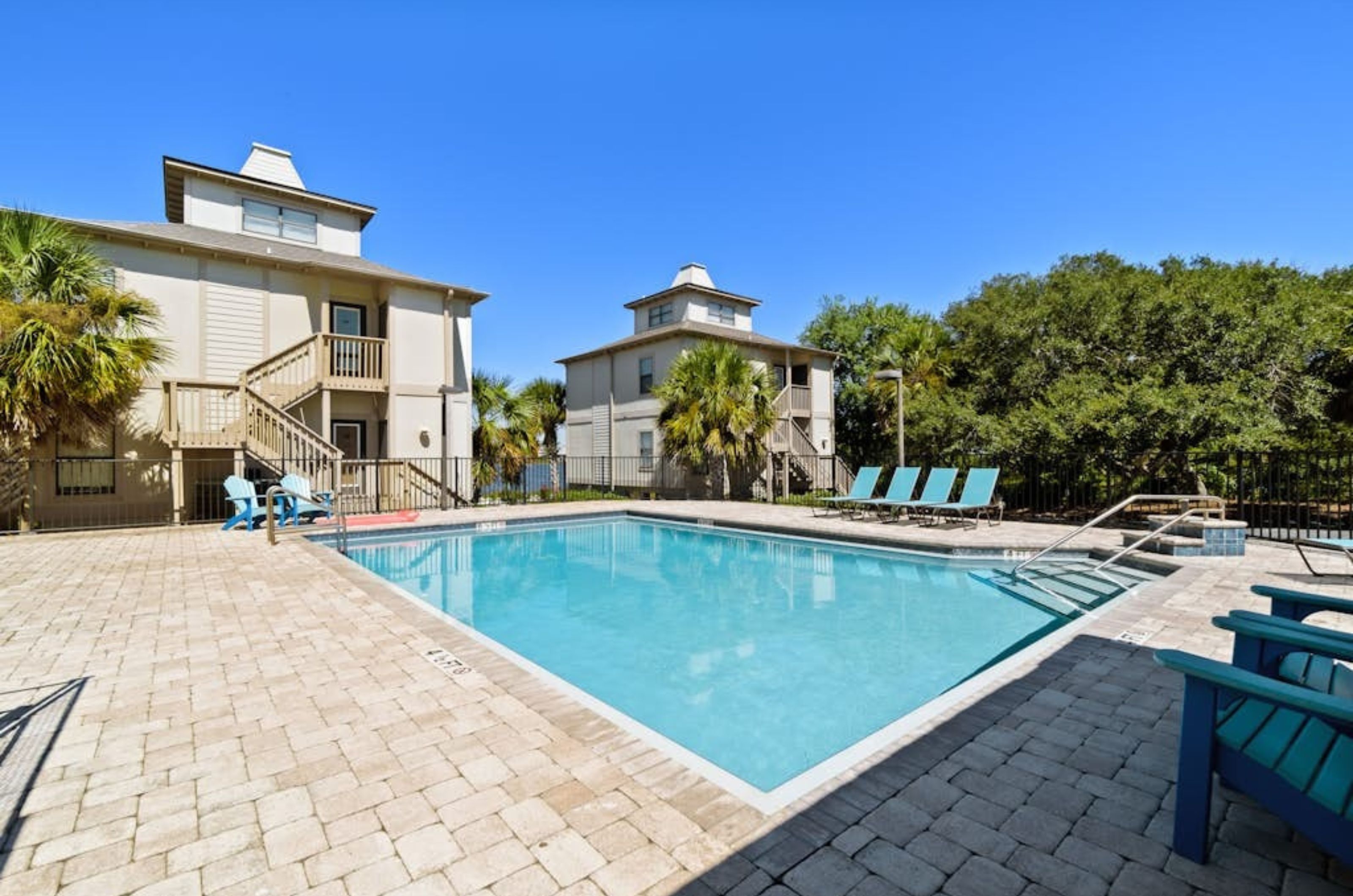 The outdoor pool at Molokai Villas in Perdido Key Florida 