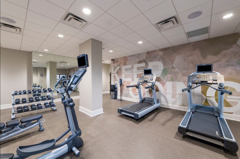 Don't miss your workouts - SpringHill Suites by Mariott Navarre offers a variety of exercise equipment