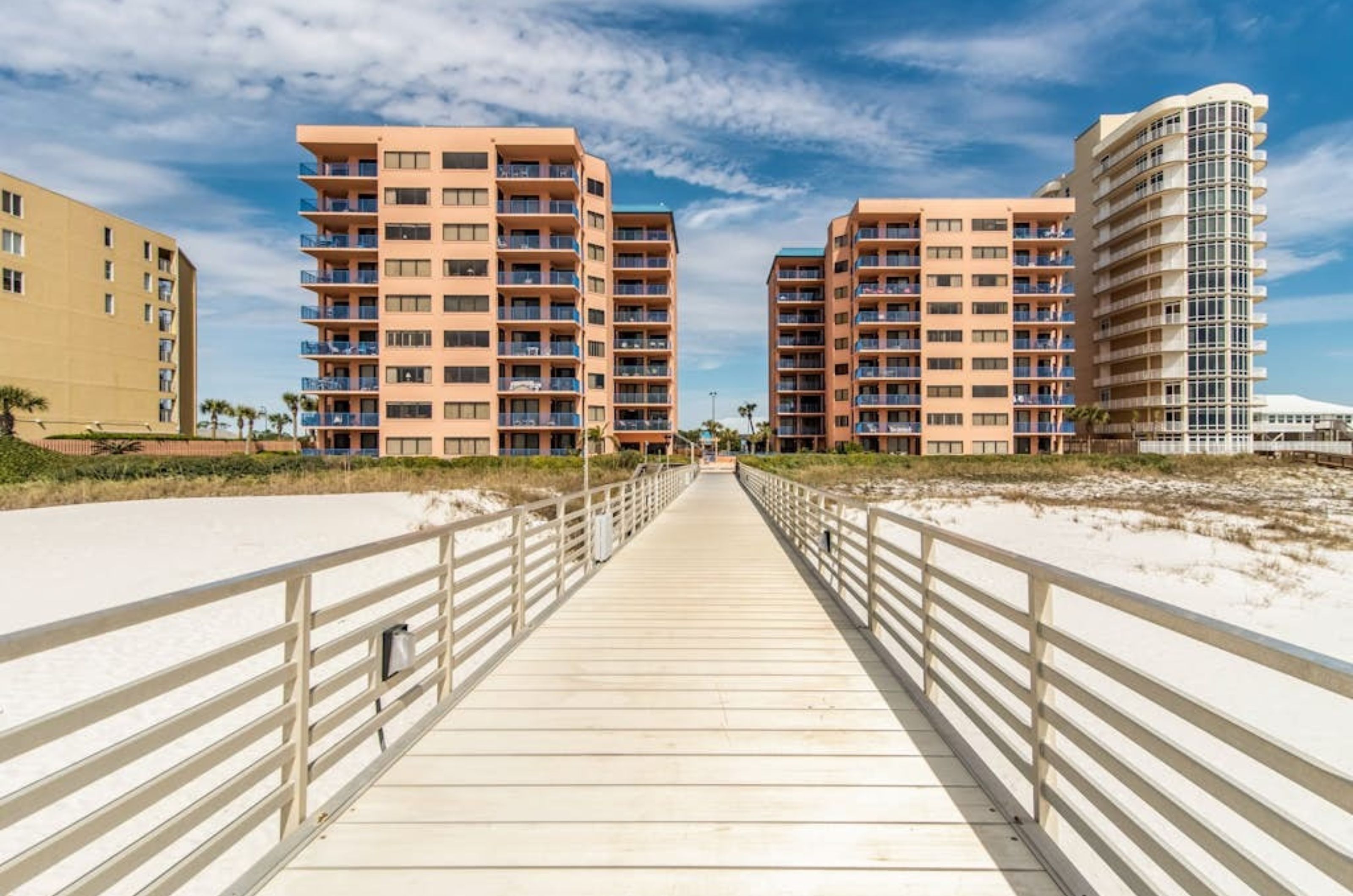 View from the beach of Four Seasons in Oragne Beach Alabama 