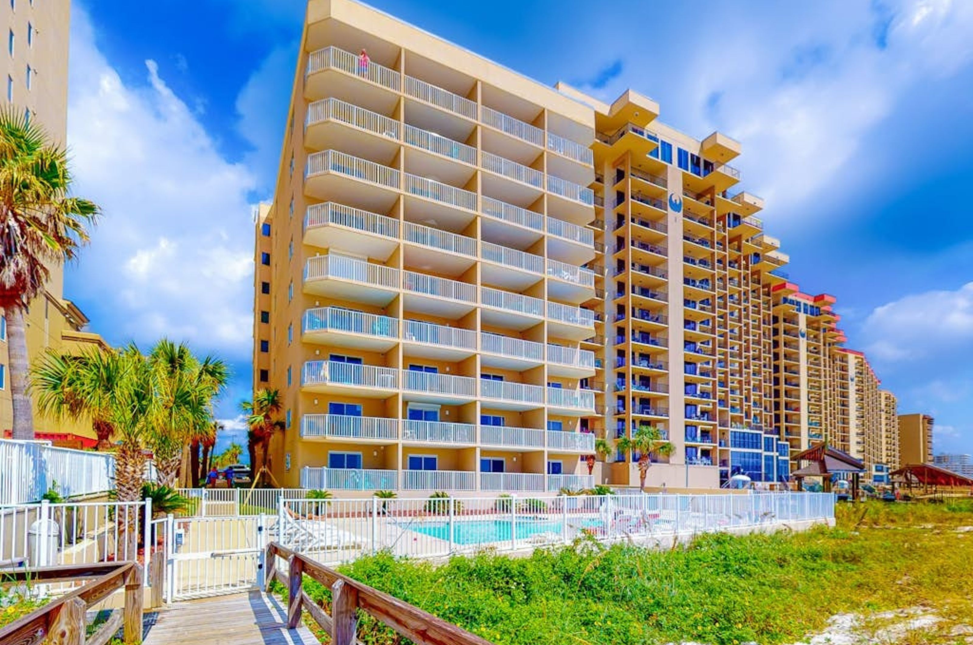 View from the beach of Four Winds in Orange Beach Alabama 