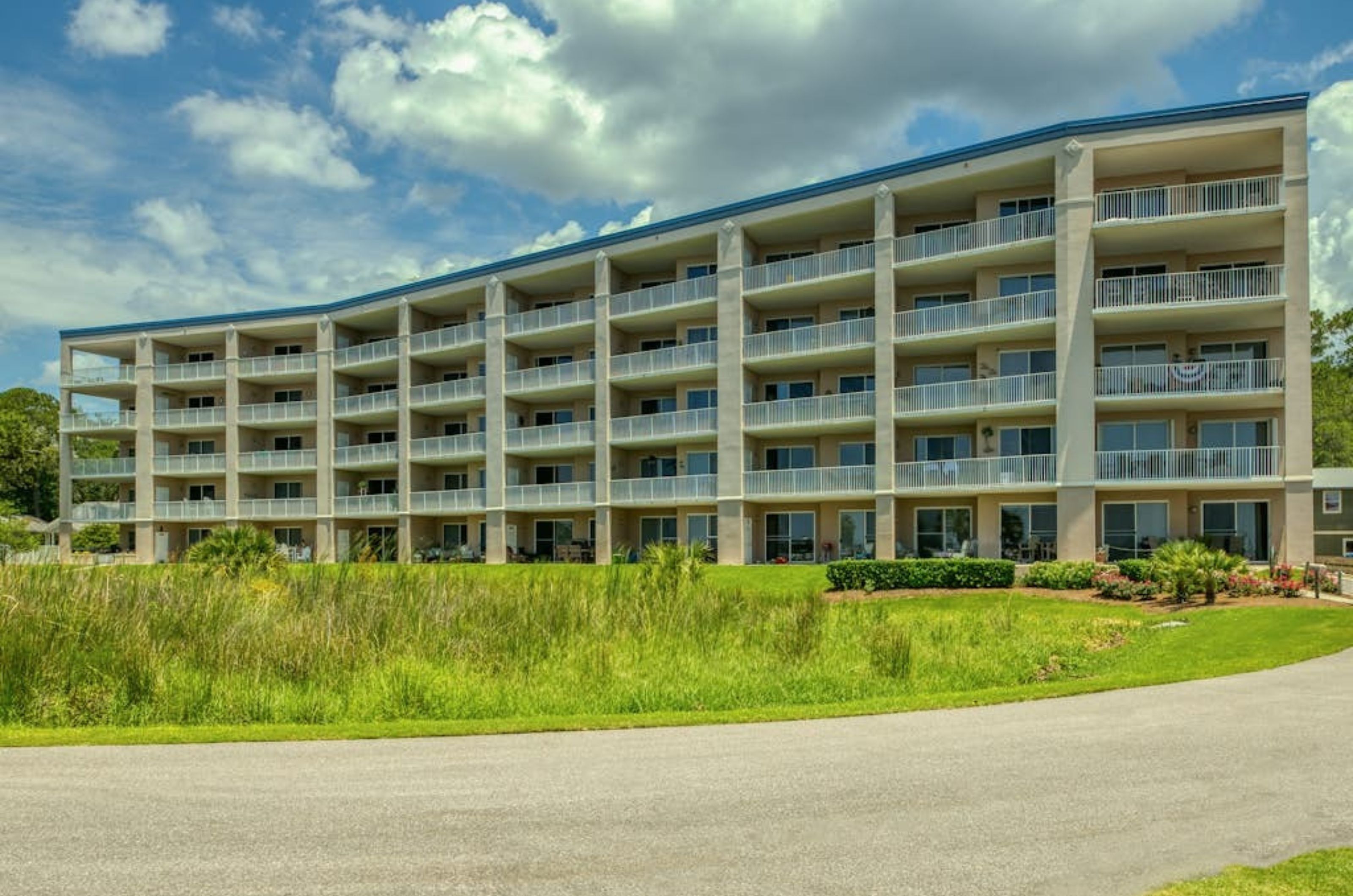 View from the street of Harbor Cove in Orange Beach Alabama 