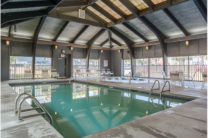 Get out of the sun and still take a dip in the indoor pool at Windward Pointe Condominiums in Orange Beach Alabama