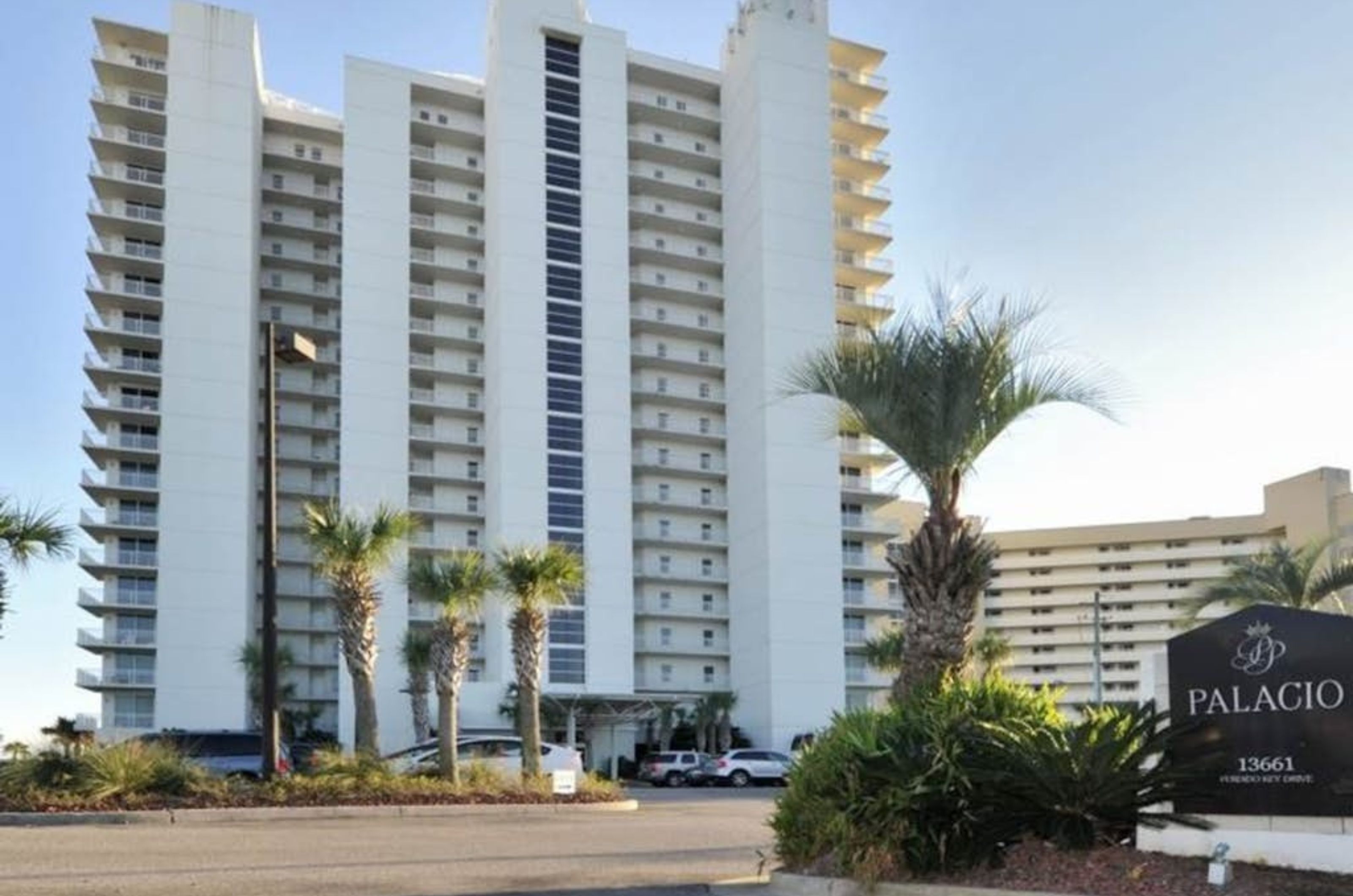 View from the street of Palacio in Perdido Key Florida 